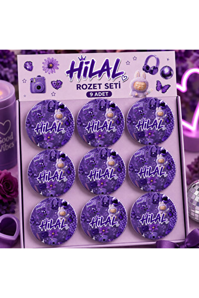 MANİFEST İsim Temalı 58 mm Buton Rozet – Kişiye Özel Tasarım | Lidya, Hilal, ...