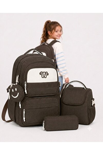 çantamgelsin 4-Piece Luxury Waterproof Elementary School Bag Set with Lunch B...