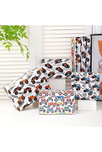Paporich 20pcs Gift Wrapping Paper for Boys Kids, 4 Styles Large Racing Gift ...