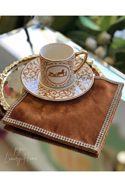 pegu baby collection قماش بني مخملي الملمس (طبقة واحدة) فاخر بلون بني حجري، غ...