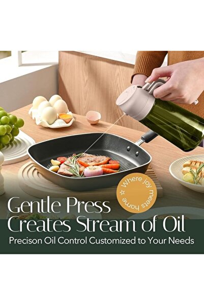 GENERAL YARRAMATE 470ml Light-Blocking Dark Oil Sprayer for Cooking, 2 in 1 O...