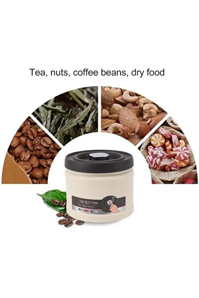 YUEHISY Coffee Canister, Vacuum Sealed Coffee Container, Steel Airtight Kitch...