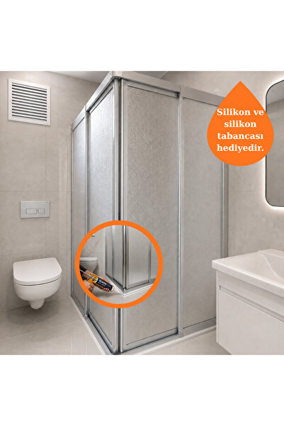 Lollihome Damla Desenli | Mika Duşakabin Krom Profil | Dayanıklı & Şık | Size...