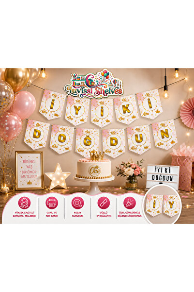 luvissi shelves One Concepted Happy Birthday Banner - Designed to Make Specia...