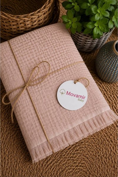 MOVAMIR BABY Movamir Baby 100% Cotton 4 Layer Muslin Baby Blanket 100X120