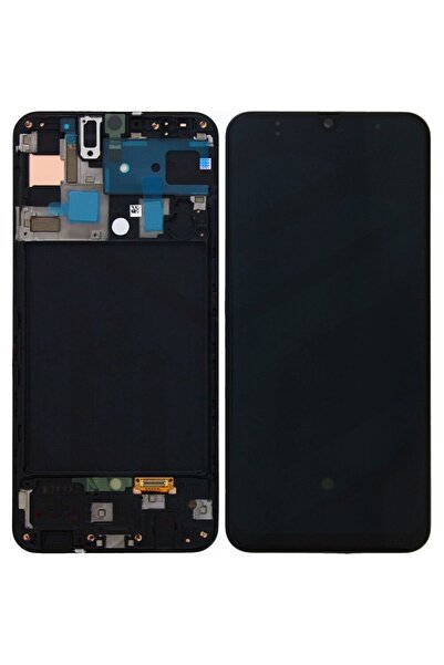 Samsung Γνήσια Οθόνη Και Μηχανισμός Αφής Galaxy A50 A505 GH82-19204A Μαύρο