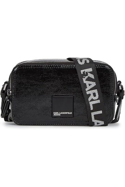 KARL LAGERFELD JEANS Karl Lagerfeld Womens Klj Box Logo Camera Bag Glossy Cro...