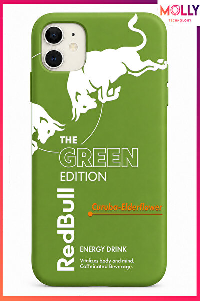 Molly iPhone 11 İçin Fıstık Yeşili The Green Edition Desenli İçi Kadife Silik...
