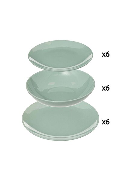 Secret de Gourmet Set de masă "Colorama" - 18 piese, Verde cedru