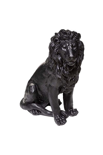 Atmosphera Statuetă „Leu” - Negru, H.80 cm