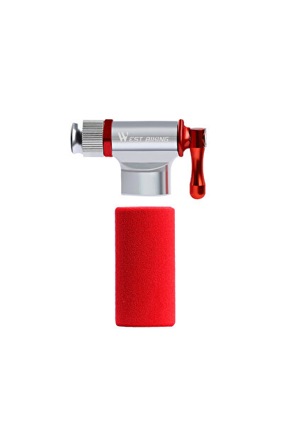 Choice 0711061 Silver WEST BIKING Mini Bicycle CO2 Pump Portable Tire Inflato...