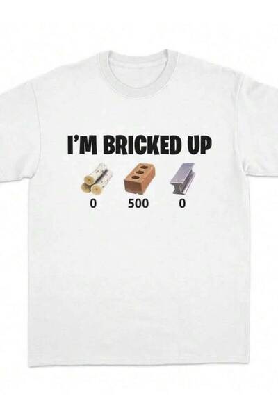 NOURAM I'm Bricked Up Meme Tee, Cool Graphic Shirt, Perfect Casual Outfits. G...