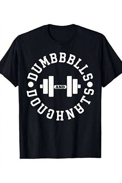NOURAM Men'S Black Fitness T-Shirt With Classic Round Neck, Short Sleeves, Fe...