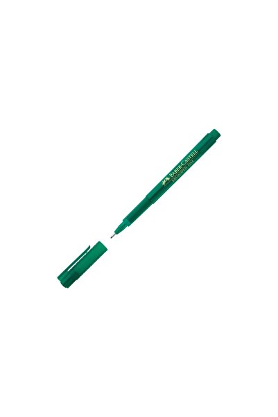 Faber Castell Faber-Castell Broadpen 0.8mm 1554 Felt Tip Pen Green (Pack of 10)