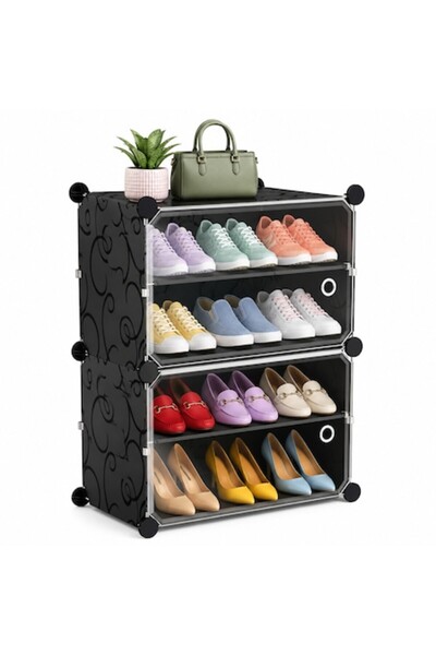 OEM Raft modular pentru pantofi cu capac, 4 niveluri