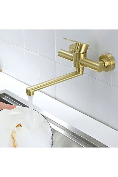 STARSTAR 360° rotating wall-mounted kitchen faucet, single-handle kitchen sin...
