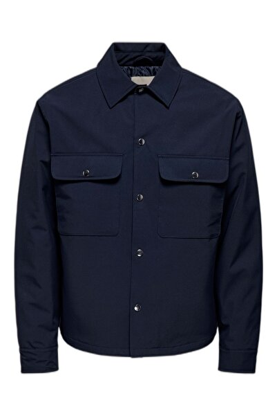 Only & Sons ONSDAVID LIFE PADDED OVERSHIRT OTW Erkek Mavi Ceket - 22036739