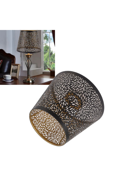 STARSTAR The metal lampshade is shaped like a forest tree, with a hollow desi...