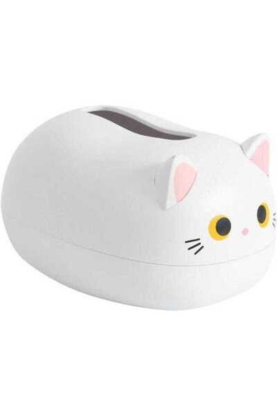 STARSTAR Cartoon cat tissue box - white, tissue holder, cat ear toothpick holder