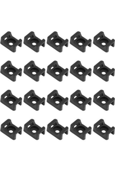 STARSTAR 150 black cable tie holders with cable tie bases for cable managemen...