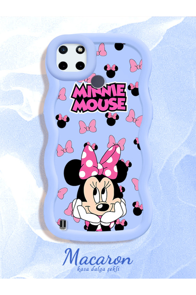 CHICASELUX Realme C21Y/C25Y Compatible Wavy Frame Mouse Cartoon Patterned Qua...