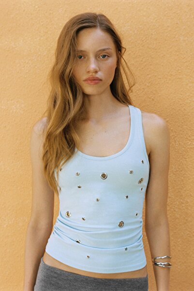 Pull & Bear Kuşgözü detaylı atlet