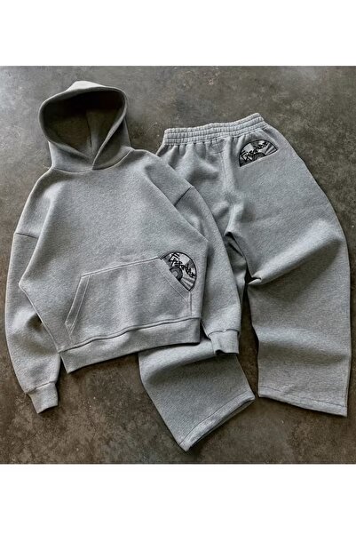 macklin Unisex Women's Men's Cd Printed Oversize 3 Thread Hooded Sweatshirt a...