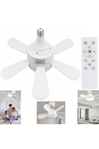 Powermaster PM-25552 Kumandalı 3 Hız Kademeli E27 Duy 2000 Lümen 3 Renk Işıkl...