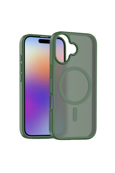 OEM Θήκη Τηλεφώνου για Apple iPhone 16 Plus 6.7 " Ημιδιαφανής Παγωμένη Πράσιν...