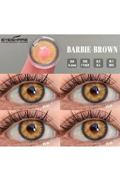 EyesPro BARBİEBROWN kahverengi hareli göz lensi yumuşak dokulu