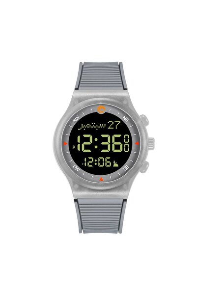 ALFAJR ALAZAN Original Al Fajr Azan Sport Watch Grey with Crystal Display Bla...