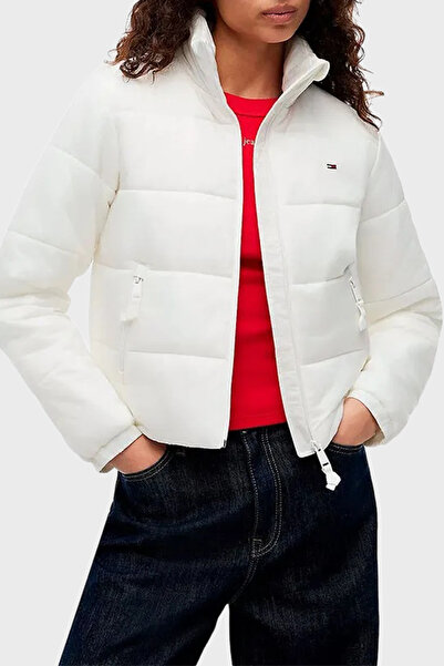 Tommy Jeans Kapitoneli Regular Fit Dik Yaka Mont Kadın MONT DW0DW23487 YBL