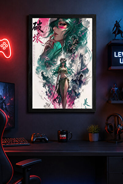 Charmbi Bleach Nel Tablou modern cu ramă neagră Poster personalizat cu finisa...