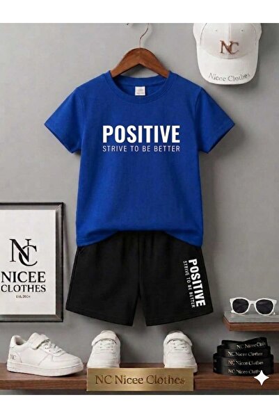Leto Lykia Summer Children's T-Shirt Shorts Unisex (White Positive Printed)