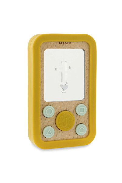 Trixie Telefon din lemn și silicon pentru bebeluși - Leu