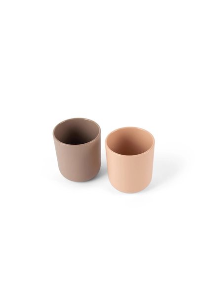 DANTOY Pahar pentru copii TINY BIObased, 2 bucăți, Mocca/Nude