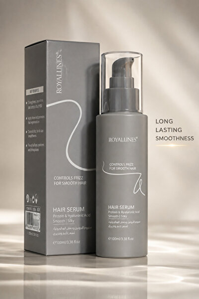 ROYALLINES Protein & Hyaluronic Acid Smooth Silky Hair Serum 100ml – Anti-Fri...