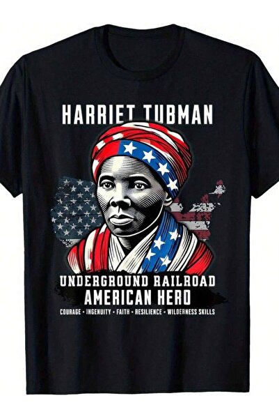 29CUN Men'S T-Shirt Featuring Harriet Tubman And The Underground Railroad - M...