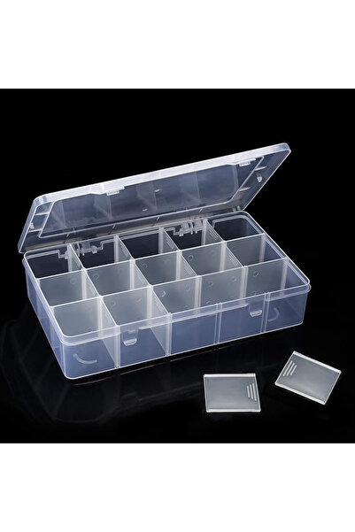 Choice D15GDGB 15-Grid Plastic Organizer Box with Dividers ,Container for Was...