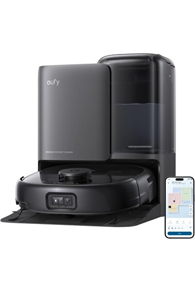 eufy مكنسة كهربائية روبوتية E25 مع ممسحة هيدروجيت، قوة شفط 20000 باسكال، محطة...