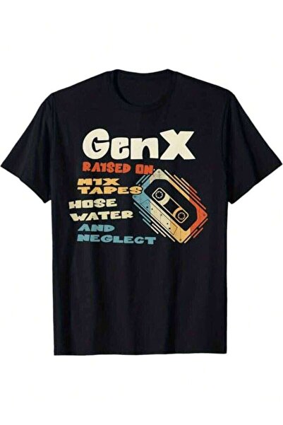 21JNRY Men'S Funny X Raised On Mixtapes Retro Graphic T-Shirt | Vintage Nosta...
