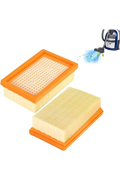 STARSTAR 2-Pack Flat Pleated Vacuum Cleaner Filters Replacement for Kärcher W...