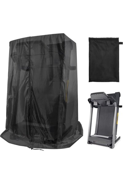Morvena Picks Husă neagră pentru bandă de alergare 46" L x 38" W x 66" H, hus...