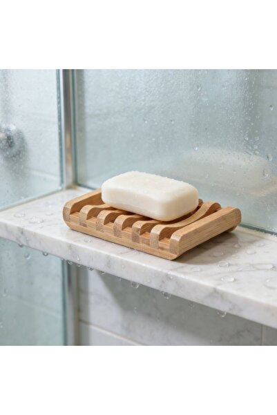 STARSTAR 2 pieces - Hollowed-out bamboo soap dish with drainage hole - Bathro...