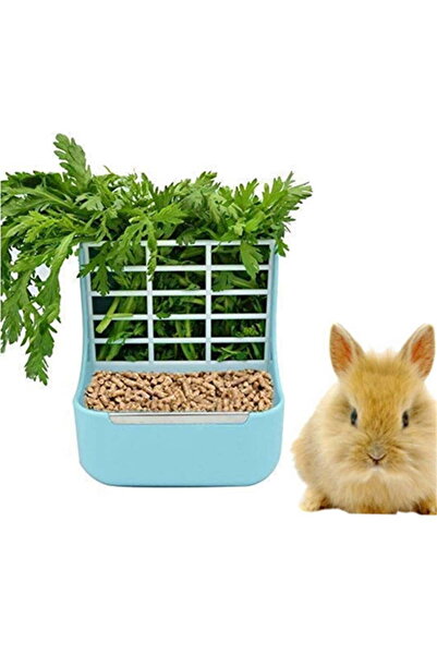 STARSTAR 2-in-1 Pet Feeder, Hay Holder Bowl Dispenser, Storage Container, Ges...
