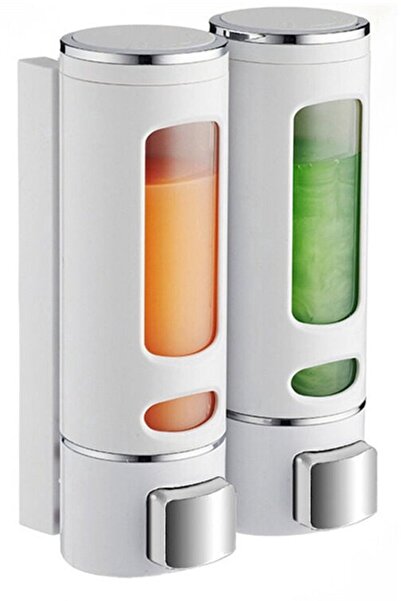 STARSTAR Wall-mounted soap dispenser - Dual chamber - 400ml - Plastic soap di...