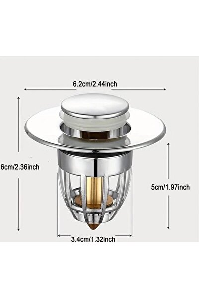 STARSTAR Universal Pop-Up Sink Plug & Drain Stopper - Luxury Chrome Washbasin...