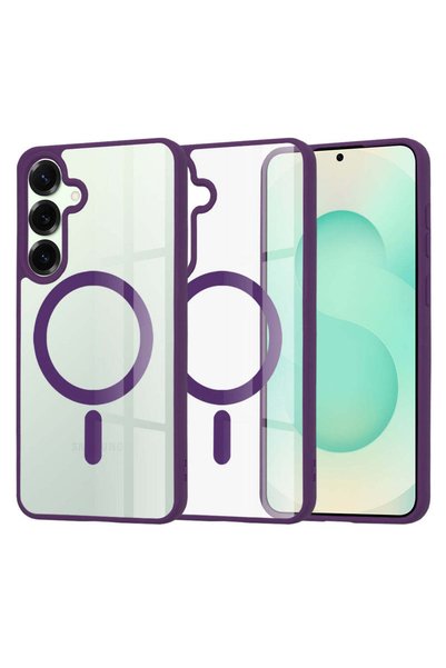 Techsuit Case for Samsung Galaxy S25 Plus, MagSafe Pro, blue - purple