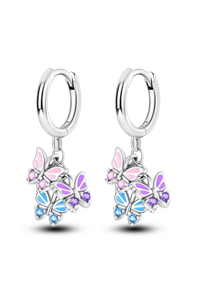 choice2 KTE251 Butterfly Series Pendant Earrings Original 925 Sterling Silver...