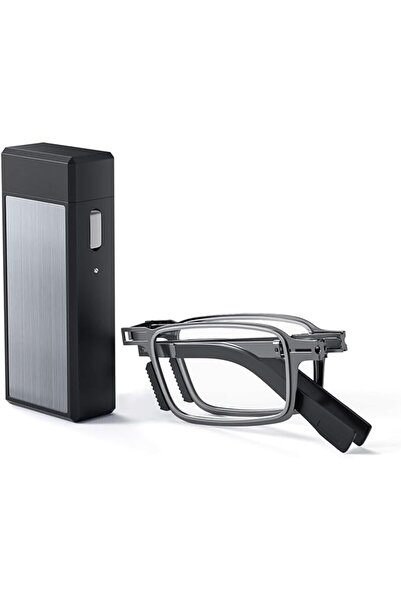STARSTAR Folding Reading Glasses - Metal Foldable Rectangular Portable Readin...
